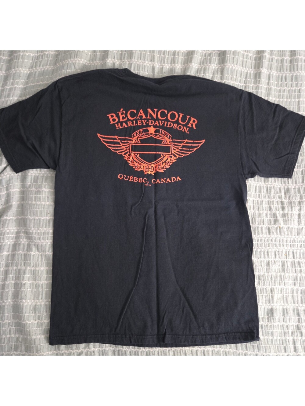 Harley-Davidson Bécancour Quebec Canada black T-shirt